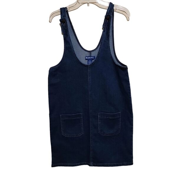 Blue Spice Blue Denim Sleeveless Dress Sz Medium - Picture 1 of 9